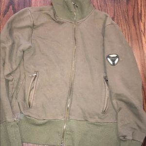💸4/25 - Reporter military green zip up sweater